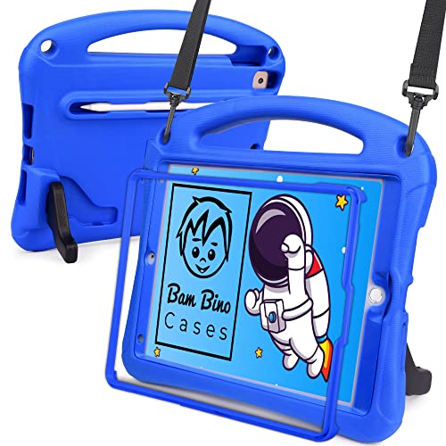 Bam Bino Space Suit Case for Kids | 10.2" iPad 9th, 8th, 7th Generation (2021,2020,2019), iPad Pro 10.5, iPad Air 3 | Screen Guard, Strap, Pencil Slot