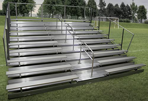 Gared Spectator Stationary 27' Bleacher with Aisle, 8 Row