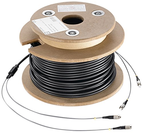 WISI OL 95 2200 Optical Dual Outdoor Cable on a wooden spool