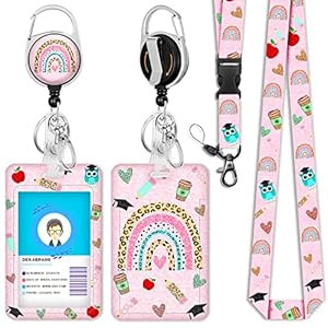 Rainbow Teacher Lanyards for Id Bad...