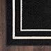 Nourison Home Essentials 5' x 7' Black Ivory Fabric Contemporary Area Rug (5' x 7')
