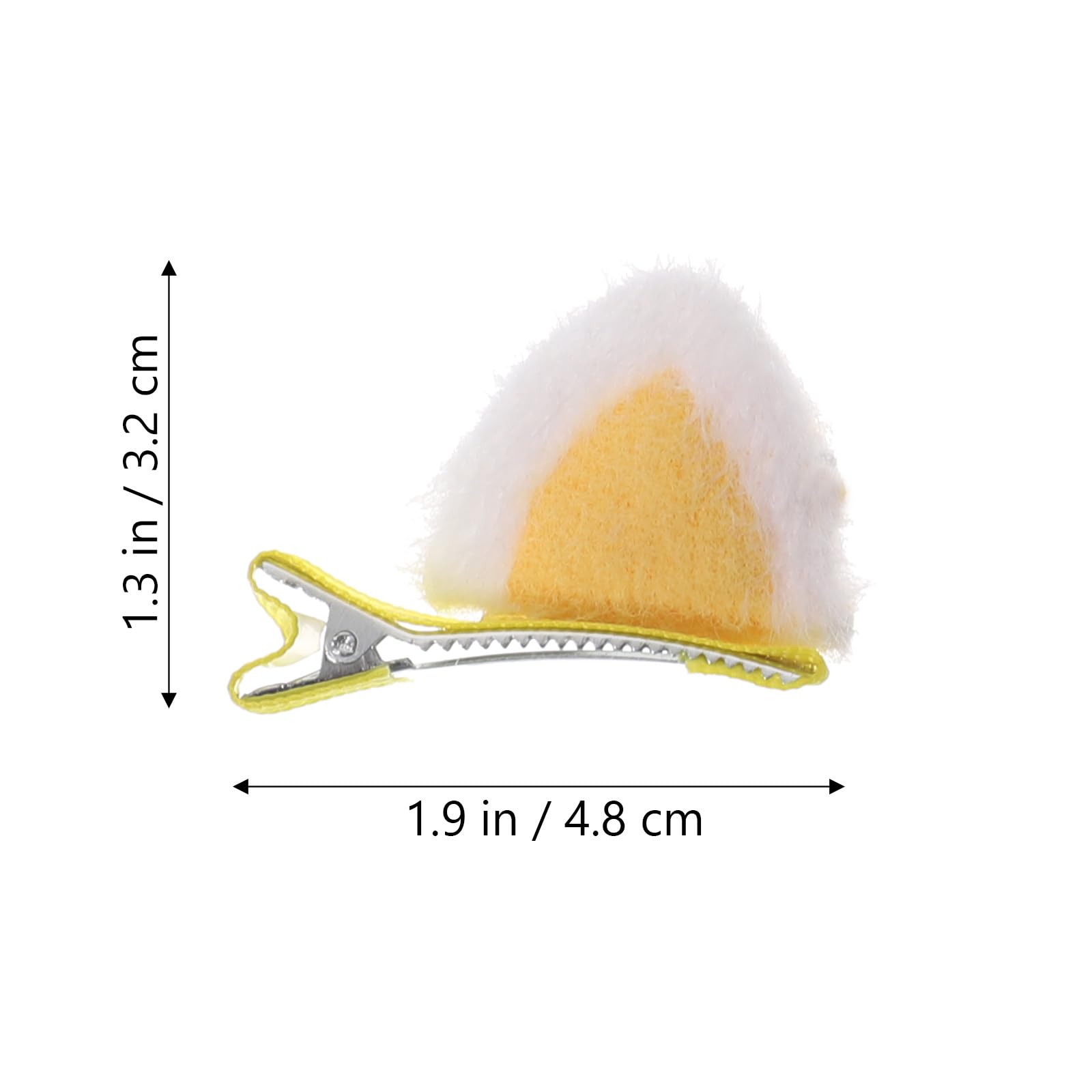 POPETPOP Cat Ear Hair Clips for Kids Girls 5 works Plush Barrettes Soft Hairpins for Toddlers Cute Accessories for Everyday Styling and Party Hairdos - Image 4