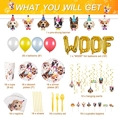 Decorlife FTL-QDA130 Dog Birthday Party Supplies Serves 16 thumb #1