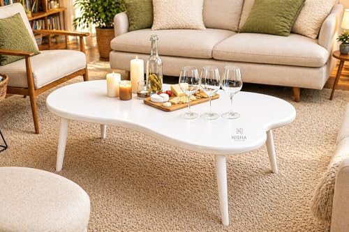 Image of Center Table 09 | Sheesham Wood Round Table 45 cm Diameter | Natural Walnut Finish | Living Room Coffee Table | Sturdy Compact Elegant Design