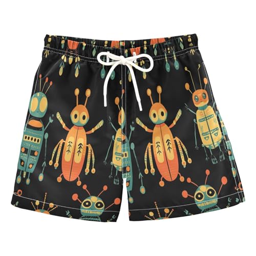 Boccsty Pattern of Robot Boys Swim Trunks Baby Kids Swimwear Summer Toddler Beach Board Shorts 2T