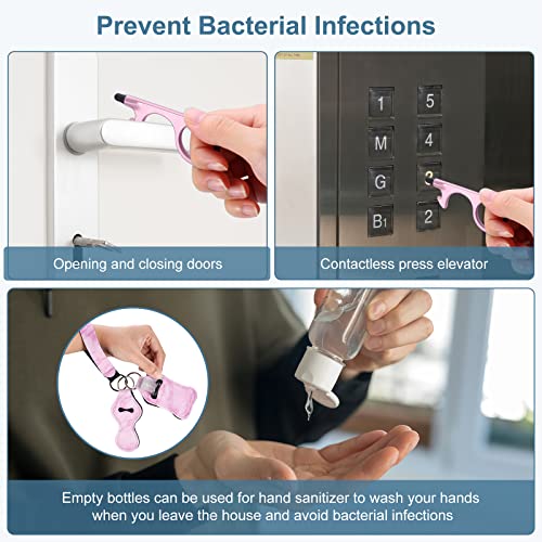 Upgraded Ankilo Safe Sound Personal Alarm 10 Pcs Set Self Defense Keychain Set for Women and Kids with LED Light No Touch Door Opener - Image 4