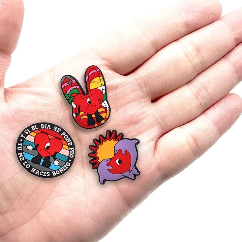 Miniatura 6 de TOYORK Dijes de PVC para zapatos 21 unidades decoración de zapatos para niñas niños adolescentes regalos para niños estilo conejito No es una piedra