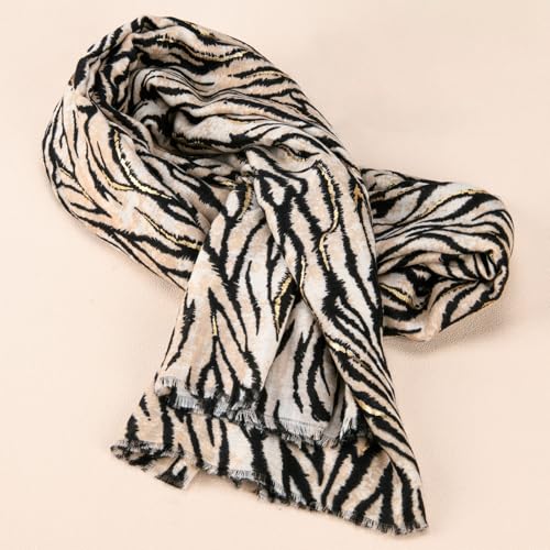 Luxury Leopard print with Glinting gold sparkles scarf for women, Fashion women hair scarves，Big thin cotton scarf.4