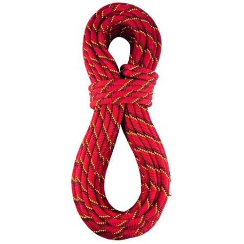 BlazeBeam Static Climbing Rope 11mm UIAA Static Line Rappelling Rope 15M (50ft) Nylon Kern Mantle Rope for Escape Rope Rock Climbing, Mountain Tree Climbing, Hauling, Rescue