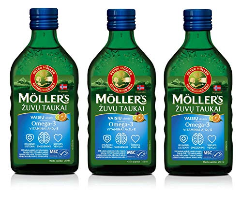 Möller's Omega-3 Lebertran Tutti Frutti (250 ml) - 3 stuks