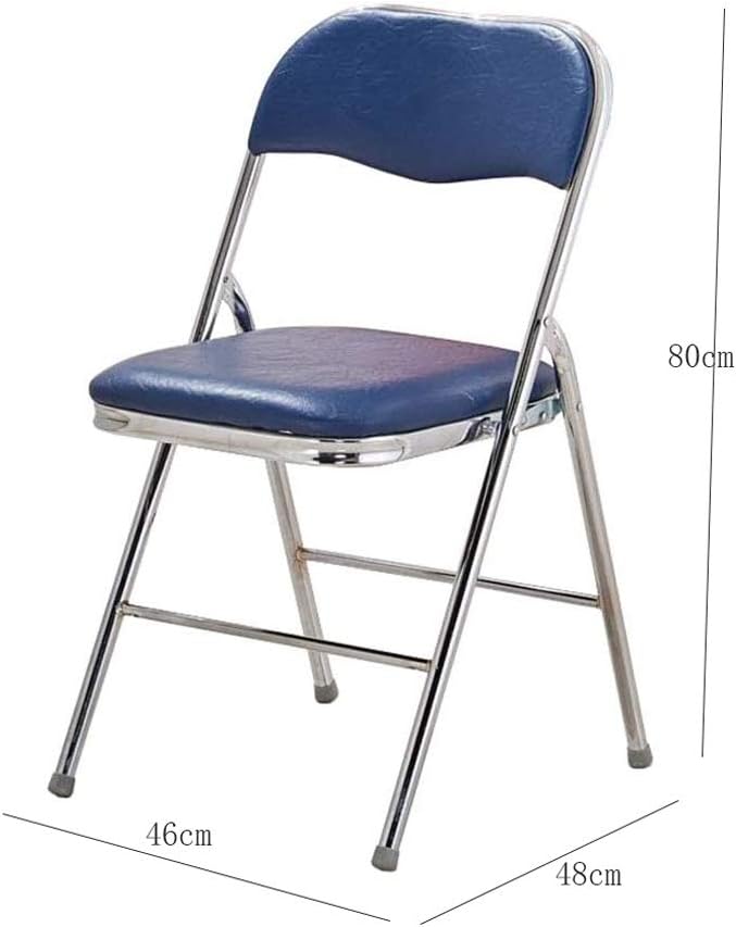 Folding Chair, Minimalist with Leather Finish in Office Reception