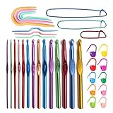 Ganchillo práctico: los ganchillos vienen en varios colores para que identificar cada tamaño sea mucho más fácil, para que pueda elegir fácilmente el que necesita.