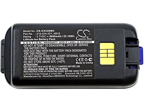 SHINEAR 6800mAh Battery Replacement for Intermec CK3 CK3N1 CK3C1 CK3N CK3X CK3A CK3C CK3R 318-033-001 AB17 318-034-001 AB18 (3.7V)