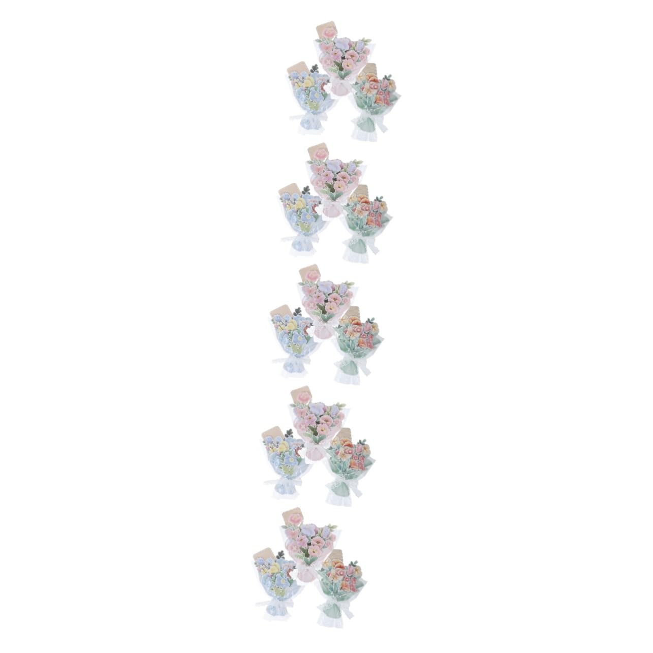 15pièces Cartes De Vœux Pour Enseignants De Cartes Papier Forme De Bouquet Floral Pour Journée Des Enseignants Avec Messages De Bénédiction