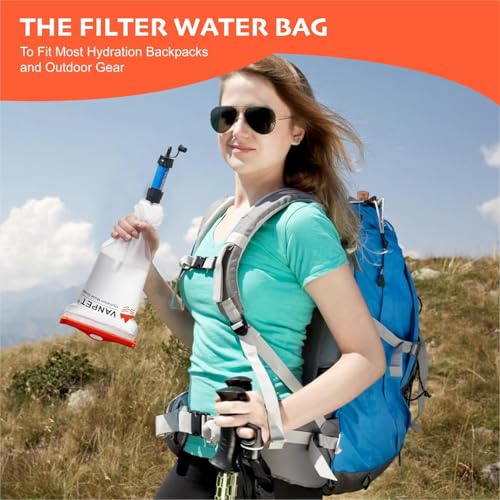 VANPET 2L Water Bag Bolsa de Agua Compacta de TPU Durable Compatible con Filtros de Agua Sawyer miniatura 6