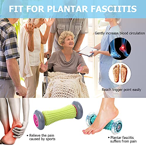 Massagerolle Fußmassage Muscle Roller Stick Hand und Fuß Massage Roller Set 2er Manuelle Fußmassageroller Kleine Faszien Foot Massager Fussmassagegerät für Fußschmerzen Plantarfasciitis - Image 4