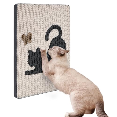 Ownpets Wall Cat Scratcher, Cute Vertical Cat Scratching Board, Wall