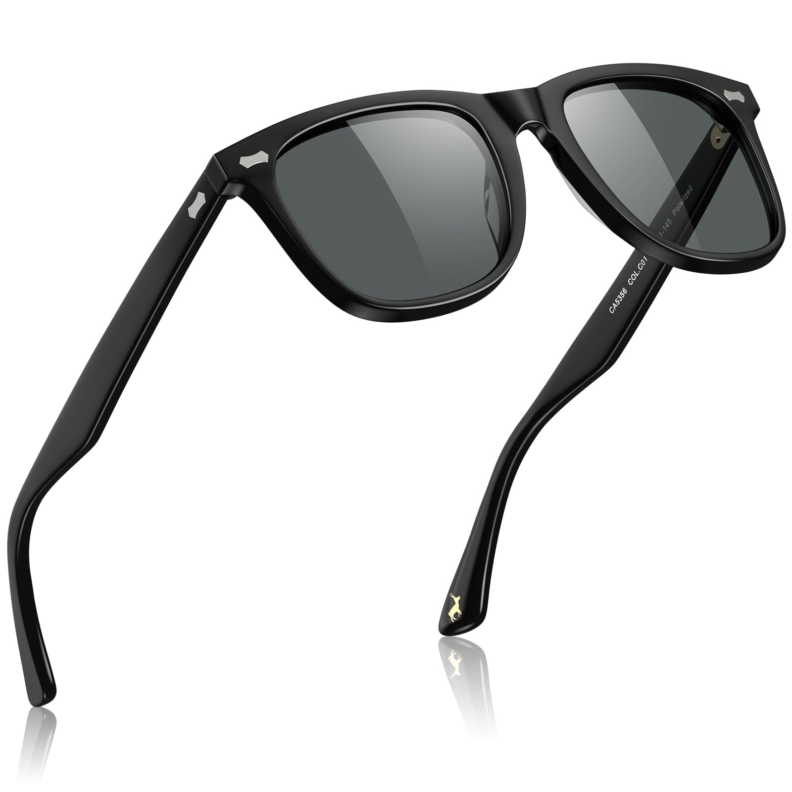 Carfia Gafas de sol Hombre Polarizadas Retro Cuadradas 100% Protección UV para Conducir Viajar