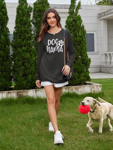 Mk Shop Limited Dog Mom Sweatshirt For Women Cute Dog Paw Graphic Long Sleeve Pullover Blouse(S-2Xl) thumb #2