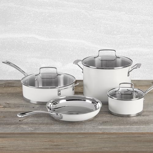 Image of Cuisinart Matte White Stainless Steel 11 Piece Set