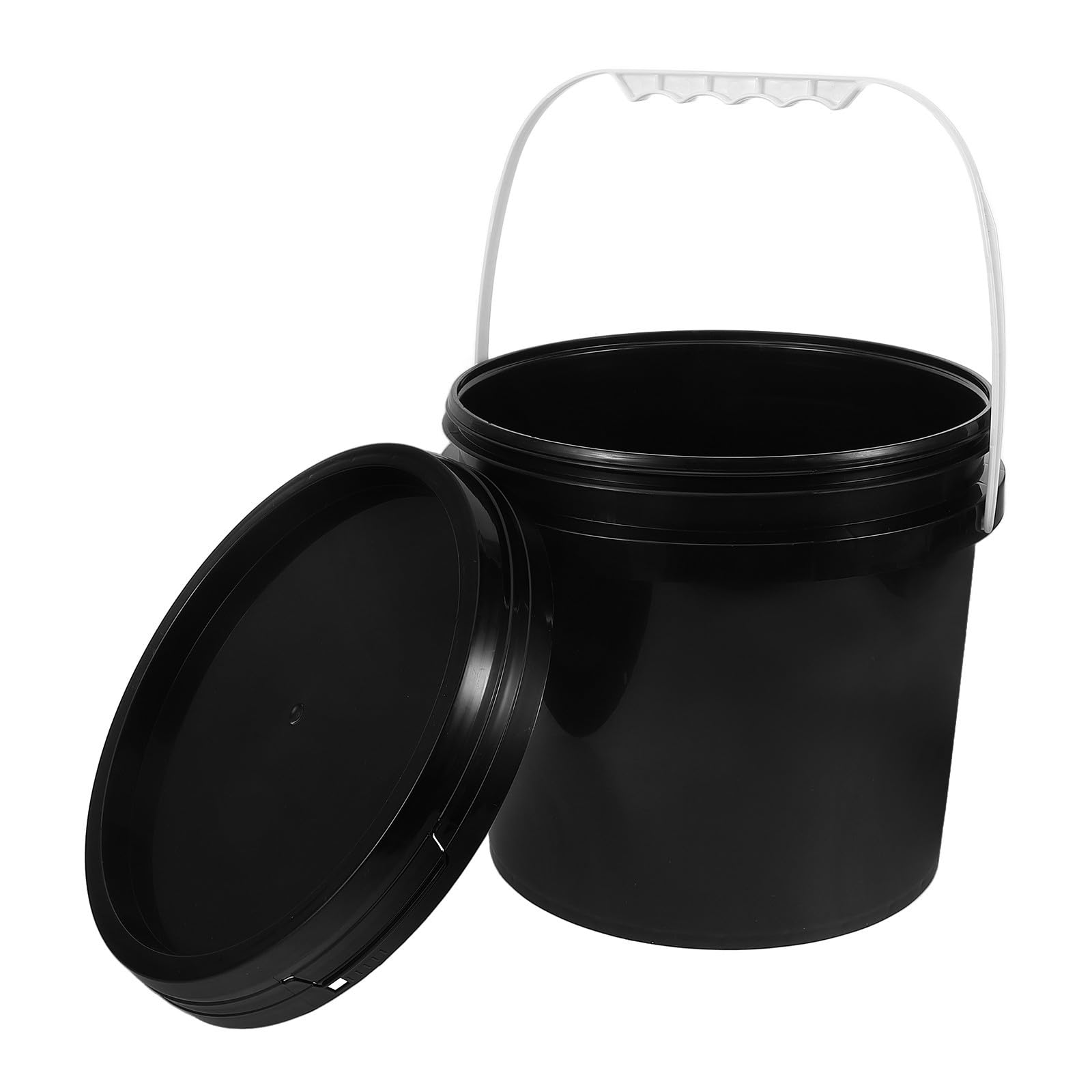 Cubo de pintura de 4l con tapa contenedor plástico negro SOIMISS de PP