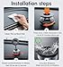 REOKILY 2026 Upgraded Suction Cup Phone Mount Nano Gel 360° Vacuum Magnetic Car Phone Holders for Your Car 110LBS Reinforced Mount for MagSafe Gym/Mirror for iPhone & Android