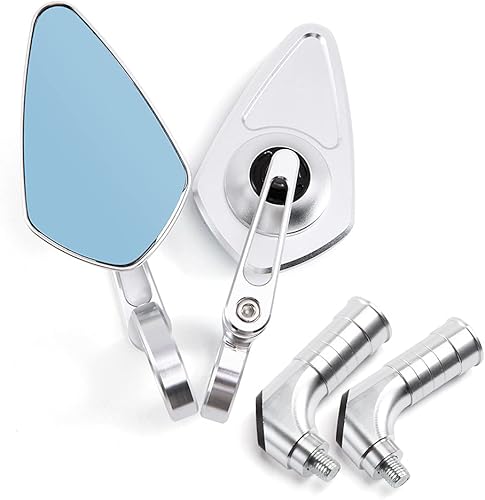 Evomosa Espejos de extremo para manillar de motocicleta CNC universal 0.315 in0.394 in espejo retrovisor lateral espejo retrovisor