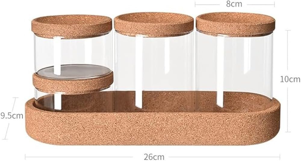 Scatola portaoggetti da toilette in vetro con coperchio, organizer