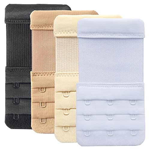 Image of Women Bra Extender 2 Hook Soft Elastic Bra Extension Extenders Pack of 3
