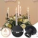 Aileem 4Pcs Schwarz Kerzenständer, Vintage-Eisen-Kerzenhalter, Kegelkerzenhalter, Teelichthalter Metall, Kerzenhalter für Hochzeit Weihnachten Party Esstisch Mantel Deko