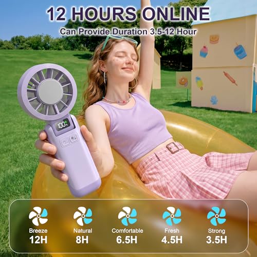 Husdensky Portable Fan Handheld with Ice Cooling Rechargeable 5 5m s Speed - image 5