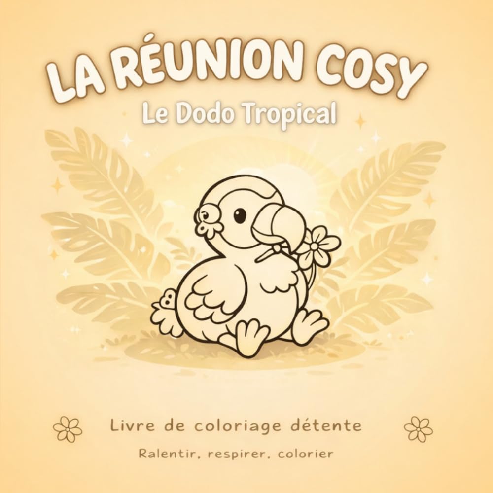 LA RÉUNION COSY - LE LIVRE DE COLORIAGE: Évadez-vous dans l’univers doux et dépaysant du Dodo !