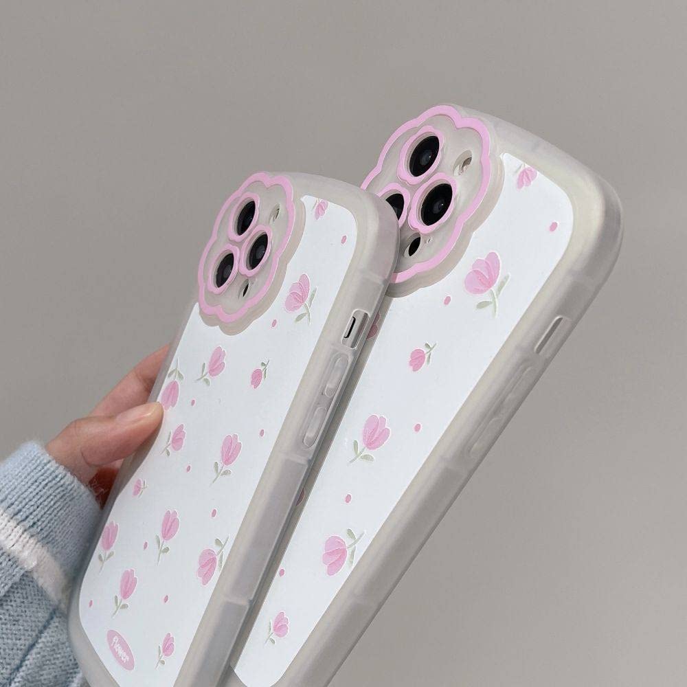 Amazon.co.jp: ファッションピンクチューリップフラワーフォンケース