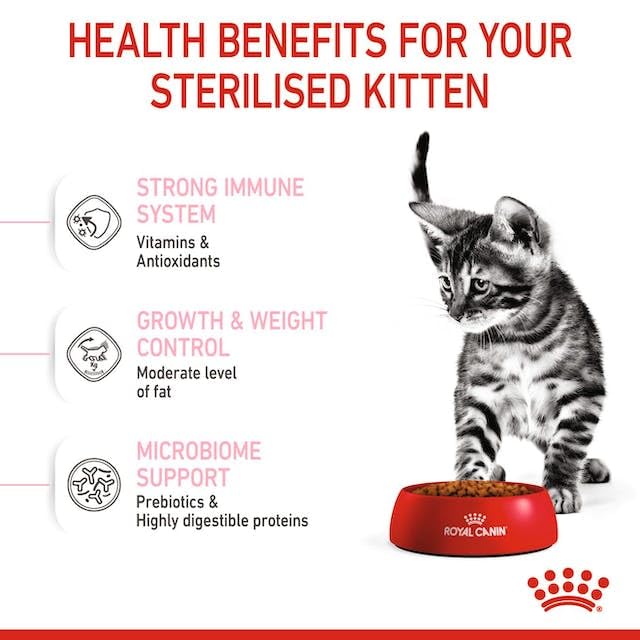Royal Canin Kitten Sterilised | Pack Double | 2 x 400 g | Aliment Complet pour Chats | Spécialement conçu pour Les Chats castrés en Pleine Croissance, de 6 à 12 Mois