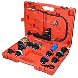 ECD Germany 18-tlg Kühlsystem Tester Abdrückgerät Prüfer Kühlmittel Pumpe Abdrücken Prüfgerät Testkoffer Werkzeug Universal Kühler Druckprüfung Kfz Kühlsystemtester Kühlerabdrückgerät Entlüftungsgerät