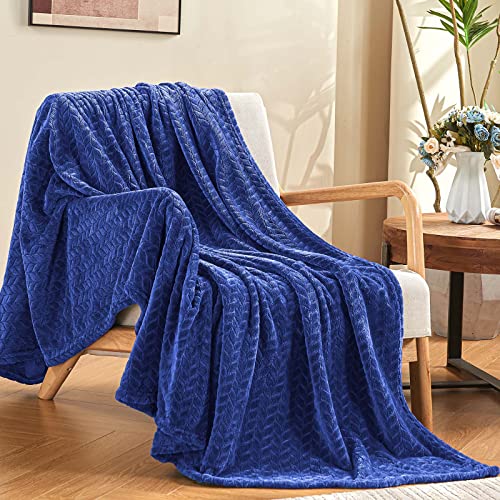 inhand Royal Blue Throw Blanket, Super Soft Fuzzy Blanket for Couch Sofa Bed Office, Cozy Plush...