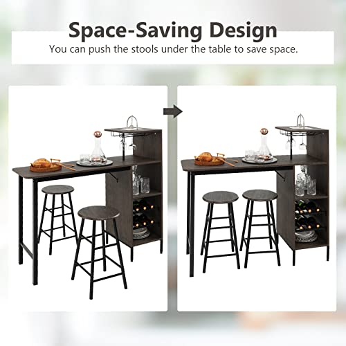 GOFLAME-Bar-Table-and-Chairs-Set-for-2-Counter-Height-Dining-Table-Set-with-Shelves-Cup-Holder-Wine-Rack-Breakfast-Table-Chair-Set-3-Piece-Pub-Table-Set-for-Kitchen-Dining-Room