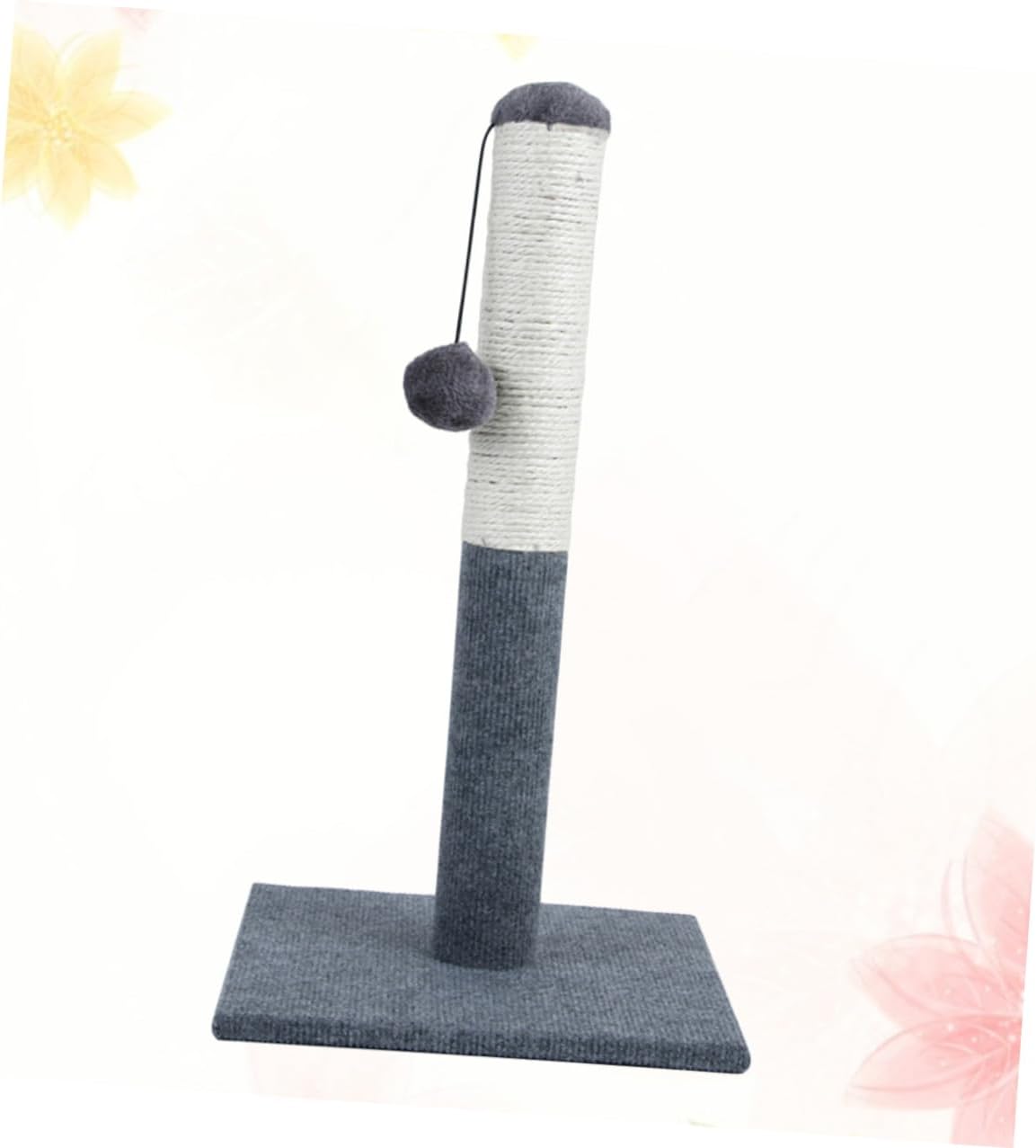 Cat Scratch Board and Sisal Scratching Post Gray Sturdy Claw Grinding Indoor Pet Supplies for Cats and Kittens