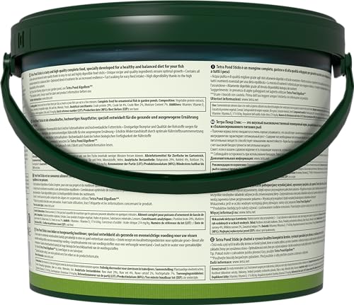 Tetra Pond Sticks - Fischfutter für alle Teichfische, unterstützt gesunde Fische und klares Wasser im Teich, 10 L Eimer