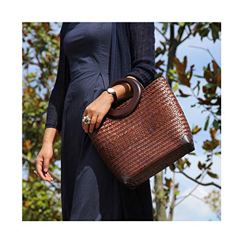 Bolso grande bohemio tejido a mano para mujer miniatura 6
