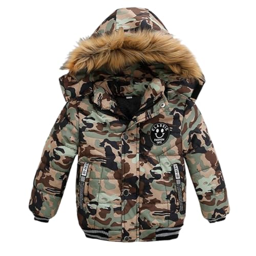 Lengender Blouson Manteau Fourrure Chaud Enfant Garçon Bébé Ski Vêtement Doudoune à Capuche Veste à Manches Longues Chaud 1-5 Ans (FR/ES, Âge, 2 ans,...