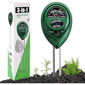 Running Bulls Bodentester, feuchtigkeitsmessgerät Pflanzen, 3-in-1 pH Boden-Tester für Feuchtigkeit/Sonnenlicht/pH, Geeignet für Pflanzen, Gartenpflege, Innen- und Außenbereich, ohne Batterie