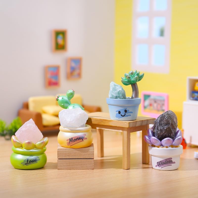 Surprise Box Figures Diamond Crystal Plant Theme, Mystery Bag Random Design Action Figures Figurine Collectible Home Desk Car Decoration, Birthday Christmas New Year Gift, Single Box-1 Box - Image 6