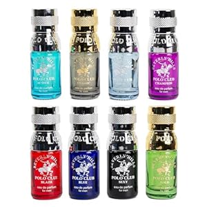 Beverly Hills Polo Club Discovery Collection 8PC Men’s Cologne Gift Set – 8 Unique 0.34oz Travel Fragrances – Versatile Scents in Sleek Slider Box for Gifting & Travel