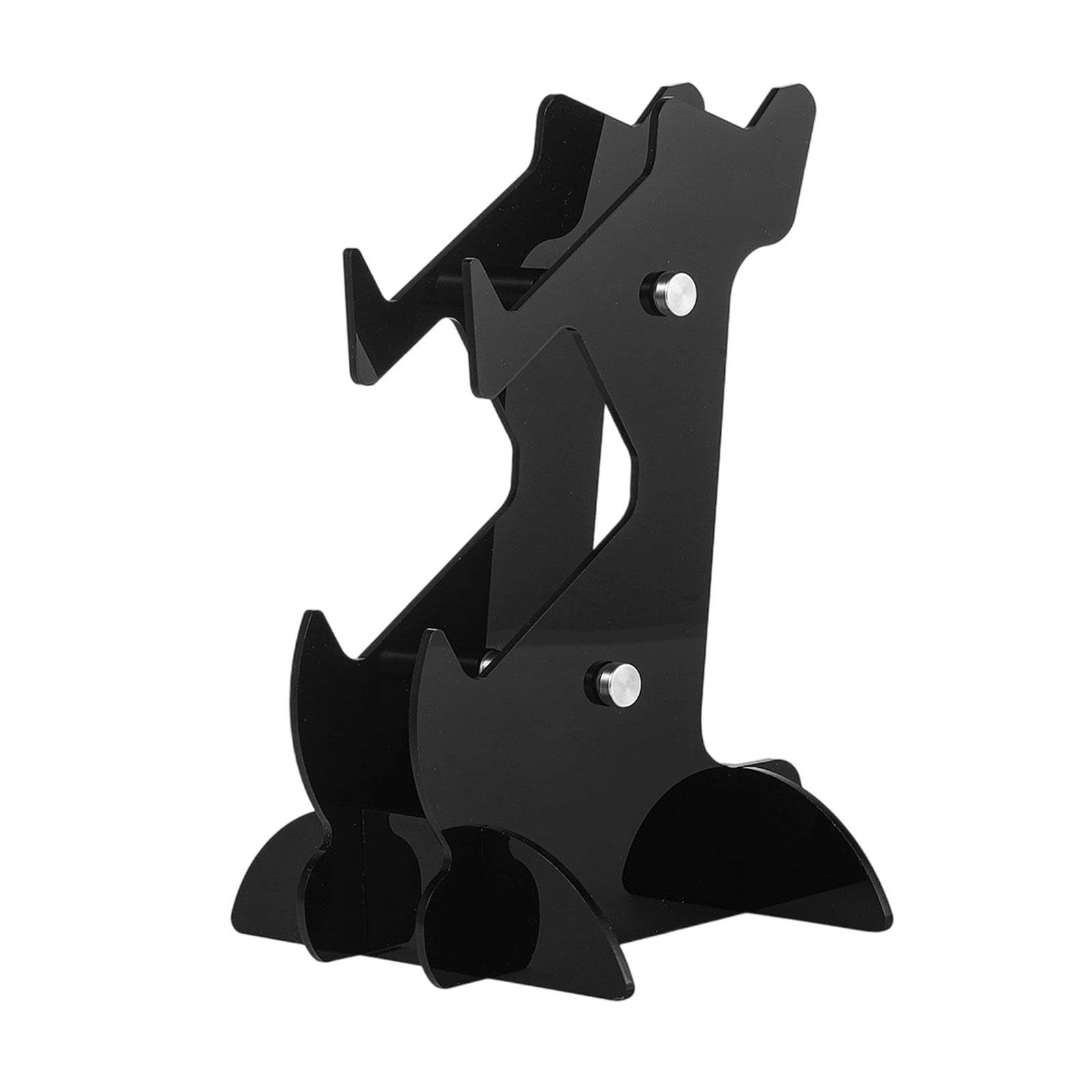 Game Controller Stand 2 Tiers Universal Acrylic Headphone Stand for Tabletop Black-image-13