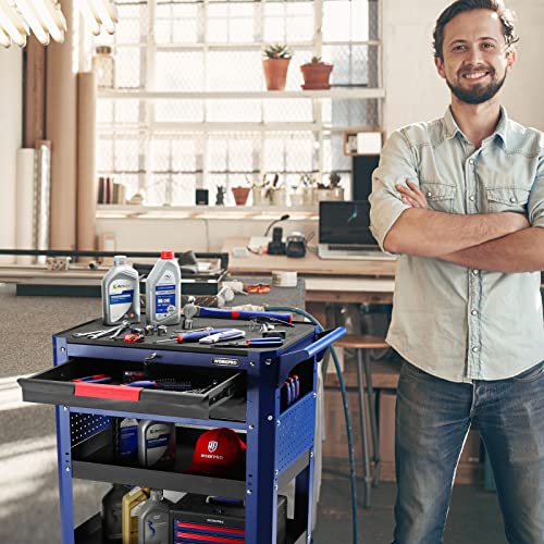 Workpro 28” Rolling Tool Cart, Premium 2-Drawer Utility Cart, Heavy Duty Industrial Storage Organizer Mechanic Service Cart With Wheels And Locking System, 400 Lbs Load #TOP7