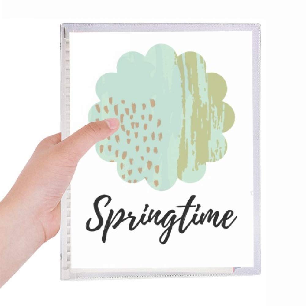 Cahier à feuilles en spirale rechargeable matcha abstract plants art - 5