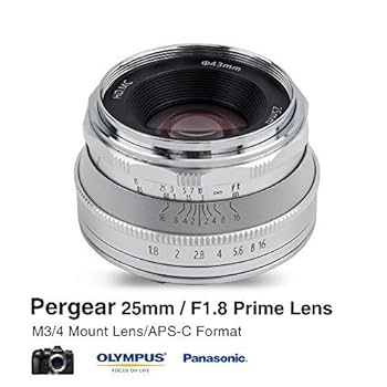 Pergear 25mm F1.8 交換レンズ マイクロフォーサーズ Amazon.co.jp: Pergear 25mm F1.8 交換レンズ オリンパスと