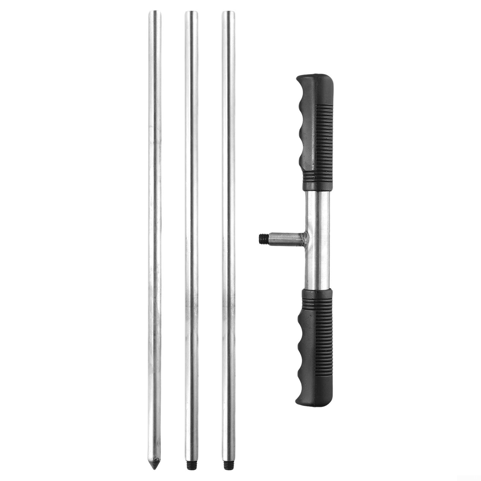 Oniissy Tige de sonde de sol en acier inoxydable, 81,3 à 122 cm de hauteur pour localiser les tuyaux souterrains de fosse septique