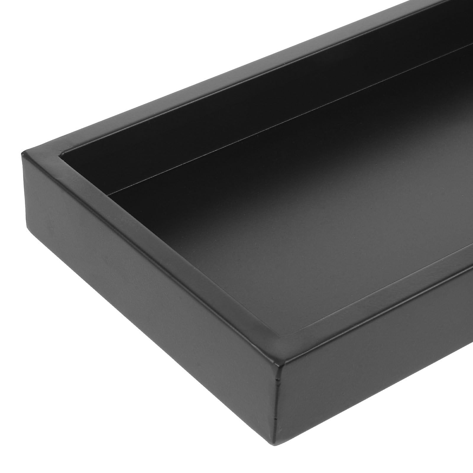 Bandeja para Plantas Rectangular de Hierro Negro, 15x6, 7x1, 6 Pulgadas